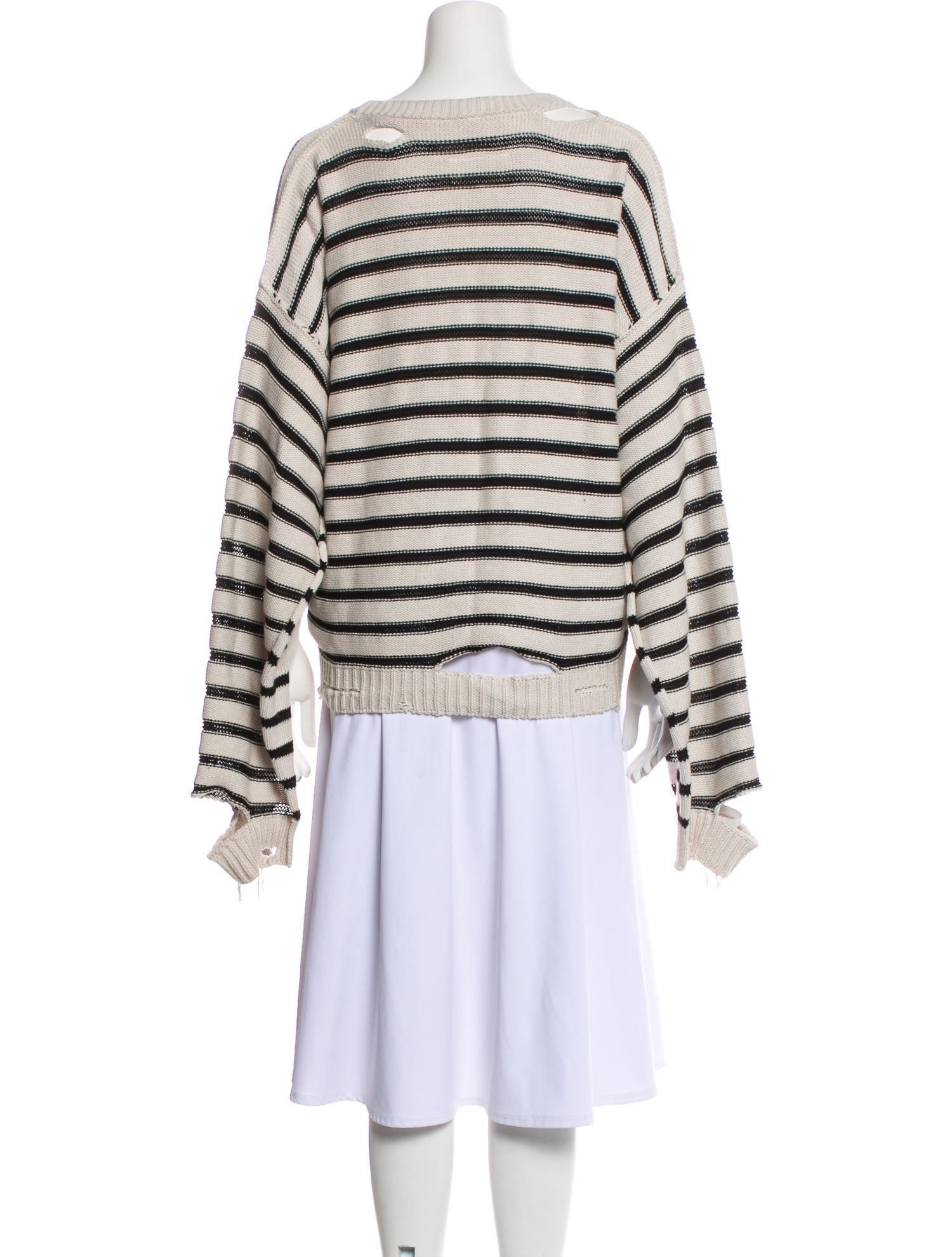 MM6 Maison Margiela Striped Scoop Neck Sweater